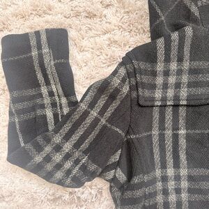 Burberry London Plaid Checkered Hooded Wool Duffle Coat Sz M